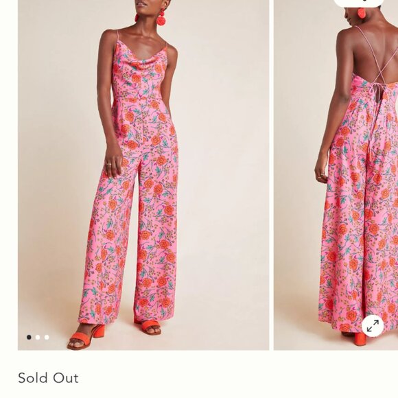 Finders Keepers Pants - Finders Keepers Hana Floral Print anthropology Jumpsuit size S/4 nwot